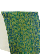 Chunky Leopard Glitter Vinyl - Gold / Turquoise - 54" Wide Crafting Glitter Vinyl Fabric By Yard