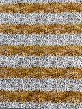Leopard Velboa Faux Fur Fabric - Gold / White - Cheetah Animal Print Velboa Fabric Sold By The Yard