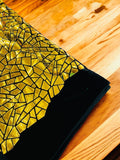 Mirror Sequins Velvet Fabric - Gold - Large Shiny Mirror Cut Sequins By Yard
