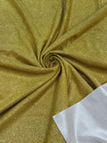 Diamond Shimmer Glitter Fabric - Gold - Sparkle Stretch Luxury Shiny Fabric By Yard