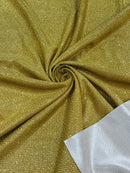 Diamond Shimmer Glitter Fabric - Gold - Sparkle Stretch Luxury Shiny Fabric By Yard