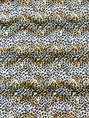 Leopard Velboa Faux Fur Fabric - Gold - Cheetah Animal Print Velboa Fabric Sold By The Yard