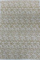 Shimmer Glitter Flower Fabric - Gold - Small Glitter Flower Design on Lace Sold By Yard