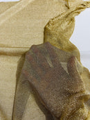Chain Mesh Shiny Fabric - Gold - Metallic Chainmail Faux Chain Fabric Sold By The Yard