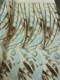 Multi-Color Sequins Design - Gold Iridescent - 4 Way Stretch Sequins Fabric By The Yard