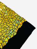 Mirror Sequins Velvet Fabric - Iridescent Gold - Large Shiny Mirror Cut Sequins By Yard