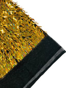 Sword Large Shiny Sequins - Gold Iridescent - Hanging Iridescent Sequins On Lace Fabric By Yard