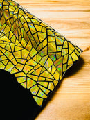 Mirror Sequins Velvet Fabric - Iridescent Gold - Large Shiny Mirror Cut Sequins By Yard