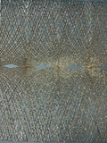 2 Way Stretch Diamond Fabric - Gold on Black- Geometric Diamond Design on Mesh By The Yard