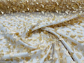 3D Butterfly Design Lace - Gold - Embroidered Lace with 3D Butterfly Design By Yard