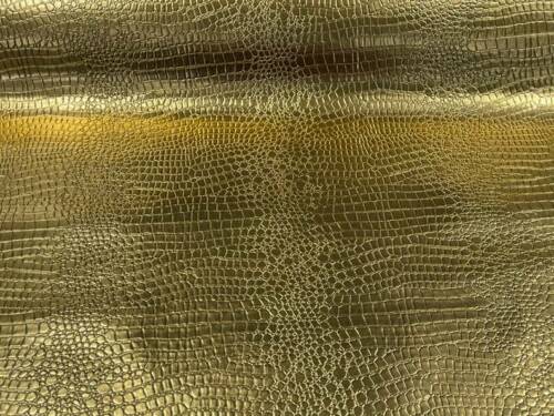 Alligator Embossed Vinyl Leather Fabric - Different Colors - Sold By The Yard
