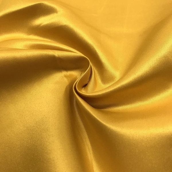 58/59" Satin Fabric Matte L'Amour - Gold - (Peau de Soie) Duchess Dress Satin Fabric By The Yard