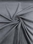 58" Soft Solid Polar Fleece Fabric - Heather Gray - Anti-Pill Soft Polar Fleece Fabric Sold by Yard