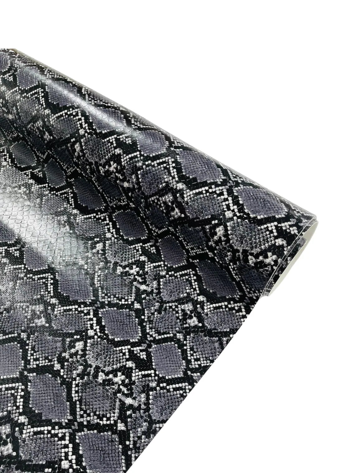 Snake Python Faux Leather Vinyl - Gray - 3D Snake Print Design Embosse ...