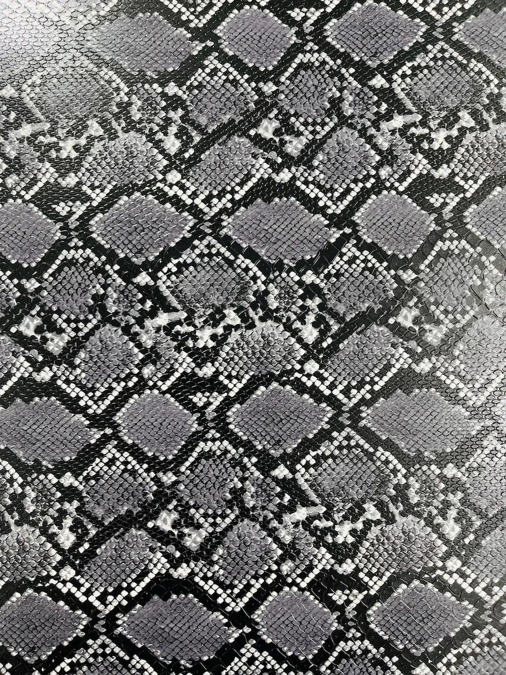 Snake Python Faux Leather Vinyl - Gray - 3D Snake Print Design Embosse ...