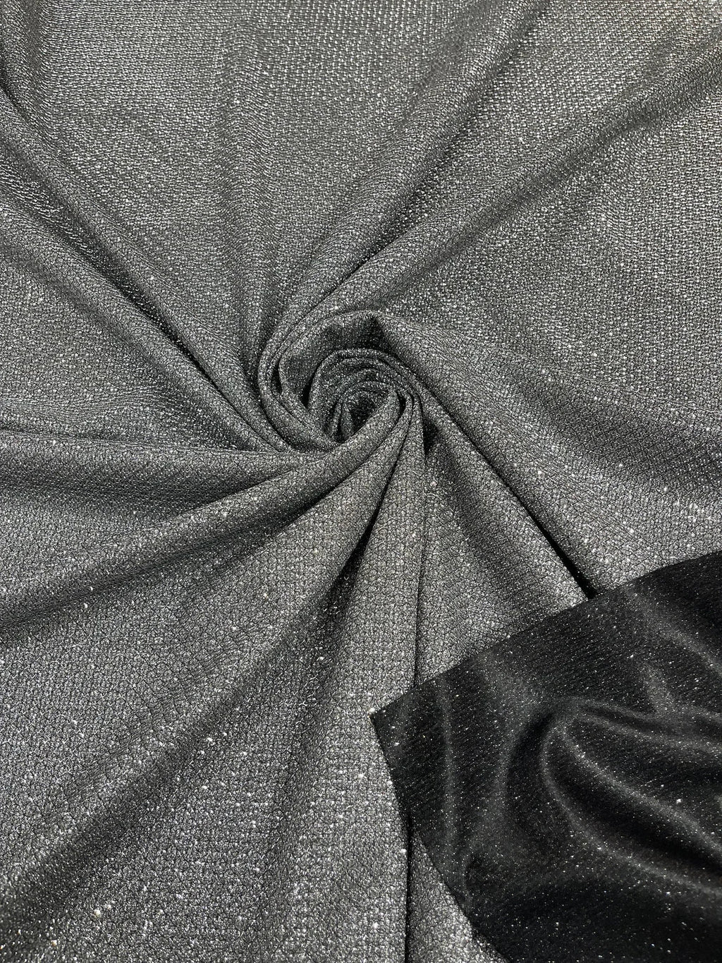 Diamond Shimmer Glitter Fabric - Gray - Sparkle Stretch Luxury Shiny Fabric By Yard