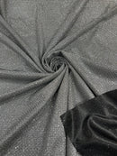 Diamond Shimmer Glitter Fabric - Gray - Sparkle Stretch Luxury Shiny Fabric By Yard