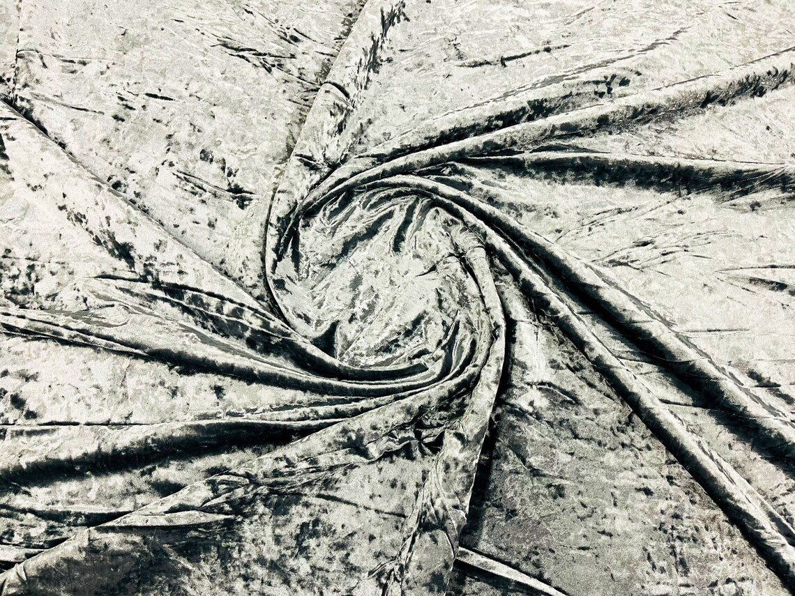Crushed Velvet Fabric - 60''  Stretch Velvet Solid Fabric for Apparel, Craft, Sewing - By Yard