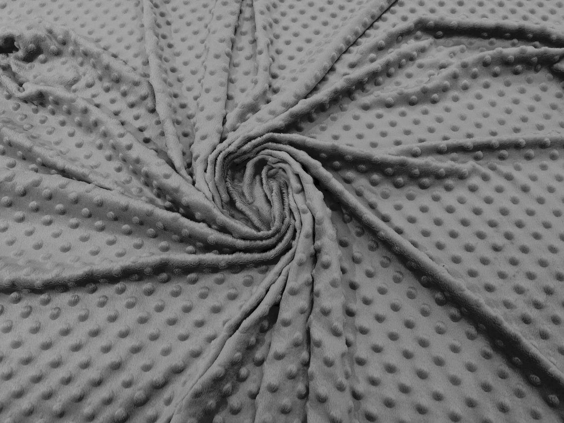 60" Minky Fur 3.mm Pile Fabric - Soft Blanket Minky Dot Fabric by the Yard (Pick Color)