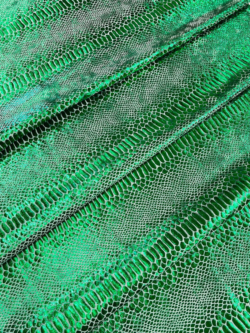 Anaconda Stretch Velvet - 58/60" Stretch Velvet Fabric with Anaconda Snake Print By Yard