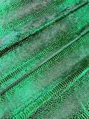 Anaconda Stretch Velvet - Green - 58/60" Stretch Velvet Fabric with Anaconda Snake Print By Yard