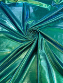 Mystique Foil Fabric - Green - 58/60" 4 Way Stretch Iridescent Foggy Foil Fabric Nylon/Spandex By Yard