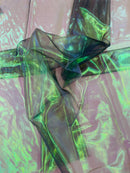 Pearl Iridescent Organza - Green - 58" Sheer Organza Fabric for Fashion, Decor, Craft By Yard