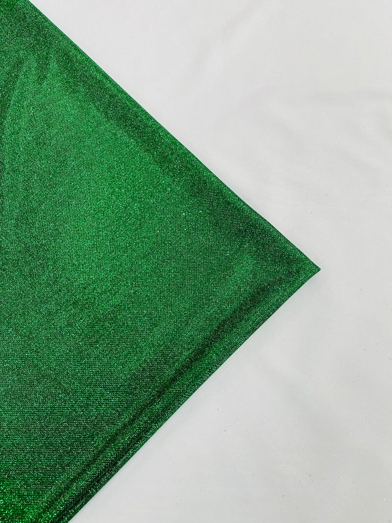Shimmer Glitter Fabric - Green - Luxury Sparkle Stretch Solid Fabric Sold By Yard