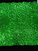 Mirror Sequins Velvet Fabric - Green - Large Shiny Mirror Cut Sequins By Yard