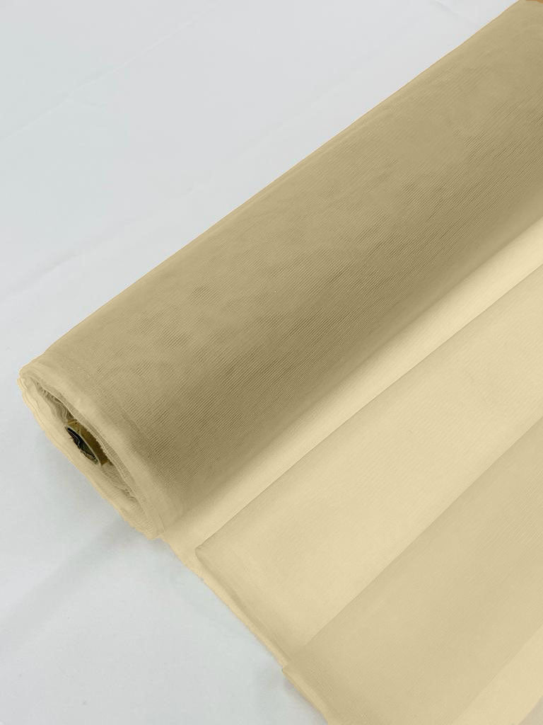 Illusion Mesh Sheer Fabric - Gold - 60" Wide Illusion Mesh Fabric Sold By The Yard