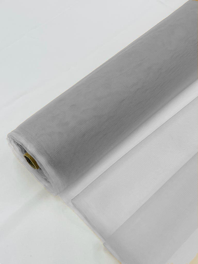 Illusion Mesh Sheer Fabric - Grey - 60" Wide Illusion Mesh Fabric Sold By The Yard