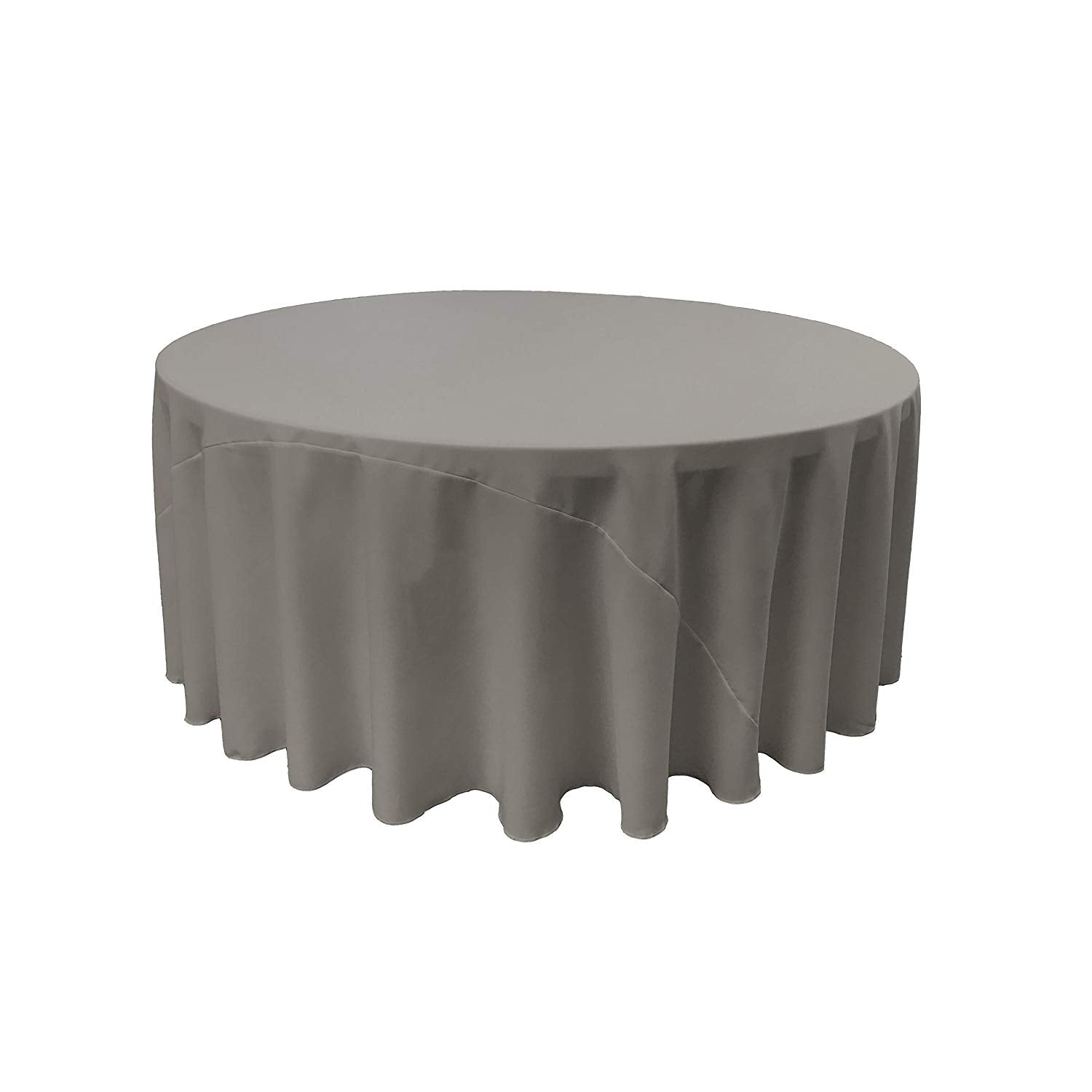 96" Round Drape Solid Tablecloth - Round Full Table Cover 3 Part Stitched Available in 84 Colors