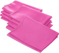 18" x 18" Polyester Poplin Napkins - Hot Pink - Solid Rectangular Polyester Napkins