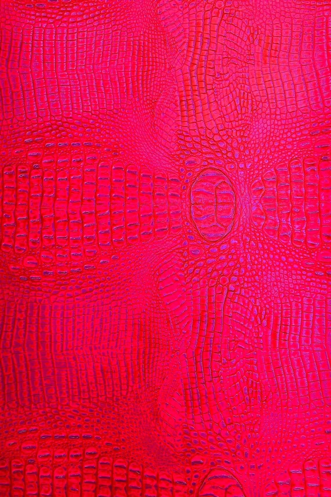 Alligator Faux Leather Vinyl - Hot Pink / Lilac - Fabric 3D Scales Design Vinyl Alligator By Yard