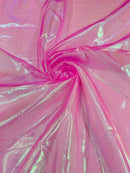 Pearl Iridescent Organza - Hot Pink - 58" Sheer Organza Fabric for Fashion, Decor, Craft By Yard
