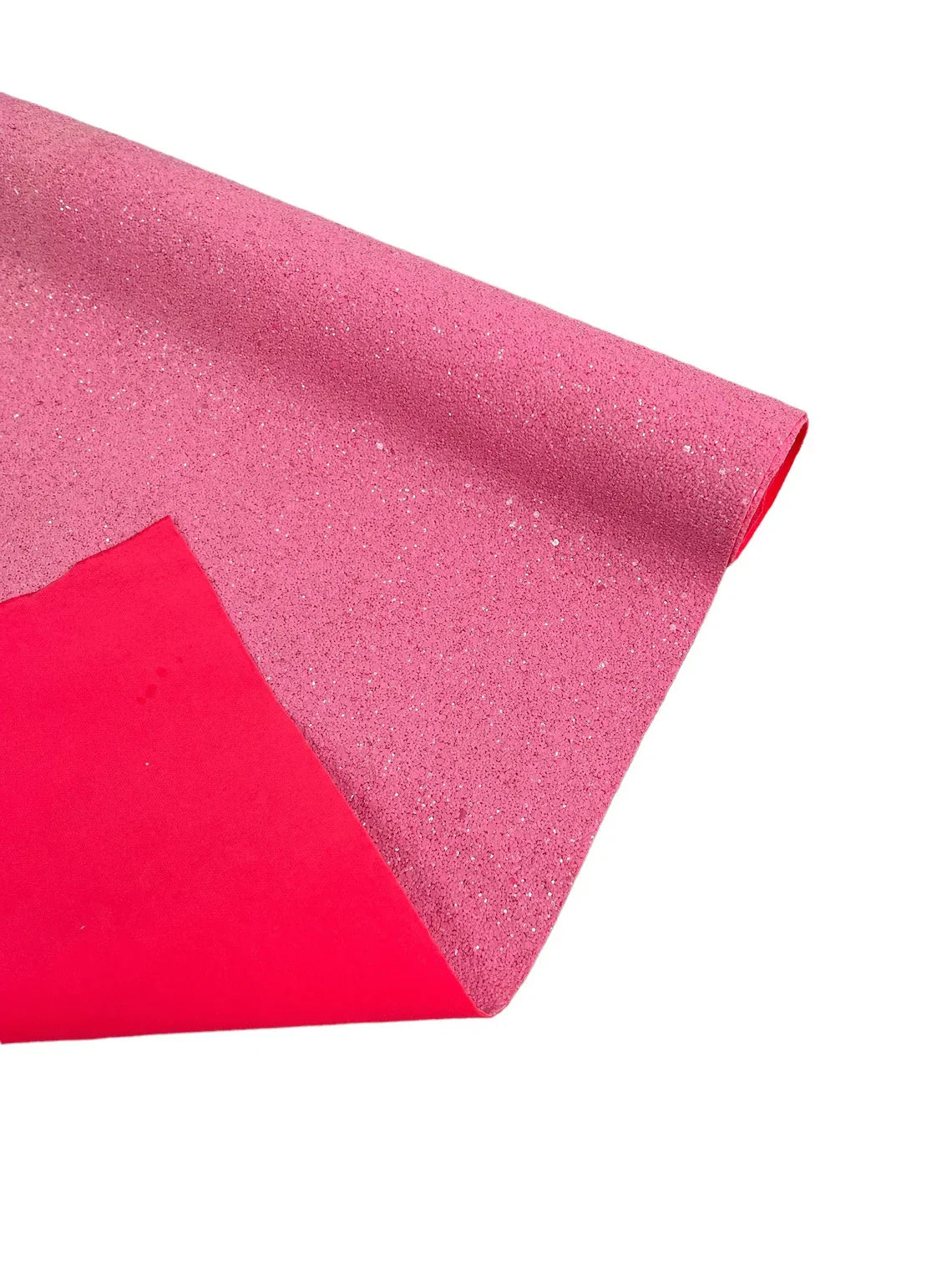 Chunky Glitter Vinyl - Hot Pink - 54" Wide Crafting Glitter Vinyl Fabric Sold By The Yard