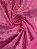 Anaconda Stretch Velvet - Hot Pink - 58/60" Stretch Velvet Fabric with Anaconda Snake Print By Yard