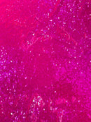 Flip Up Sequins Reversible - Hot Pink Iridescent - Shiny Reversible Mermaid Sequins Fabric By Yard