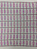 Geometric Stretch Sequin - Fancy Gem Jewel Design on Mesh Pick Color - 25 Yard Roll