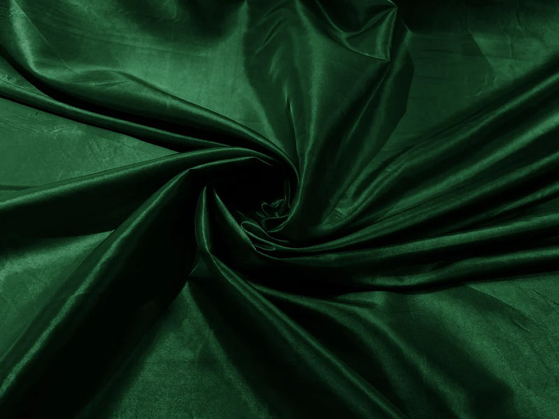 58" Solid Taffeta Fabric - Hunter Green - Solid Taffeta Fabric for Fashion / Crafts Sold by Yard