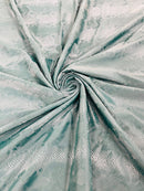 Snake Skin Spandex Fabric - Hunter Green - Matte Snake Print Stretch Costume, Legging Fabric By Yard