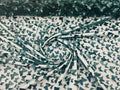 3D Butterfly Design Lace - Hunter Green - Embroidered Lace with 3D Butterfly Design By Yard