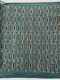 Fancy Gem Jewel Fabric - Hunter Green - Geometric Stretch Sequins Design on Mesh By Yard