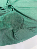 Shimmer Glitter Rhinestone Fabric - Hunter Green - Rhinestone Shiny Sparkle Stretch Glitter Fabric By Yard