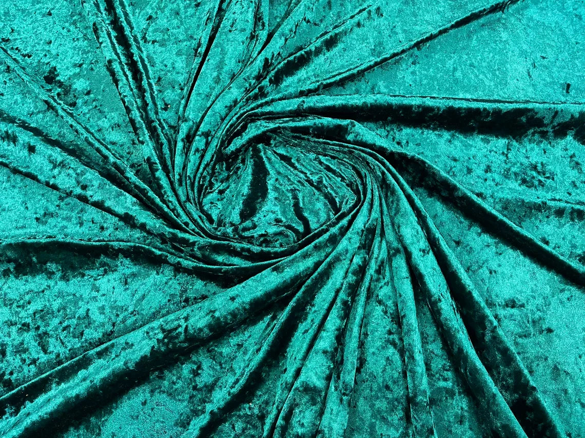Crushed Velvet Fabric - 60''  Stretch Velvet Solid Fabric for Apparel, Craft, Sewing - By Yard