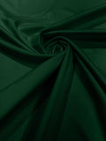 58/59" Satin Stretch Fabric Matte L'Amour - Hunter Green - Stretch Matte Satin Fabric By Yard