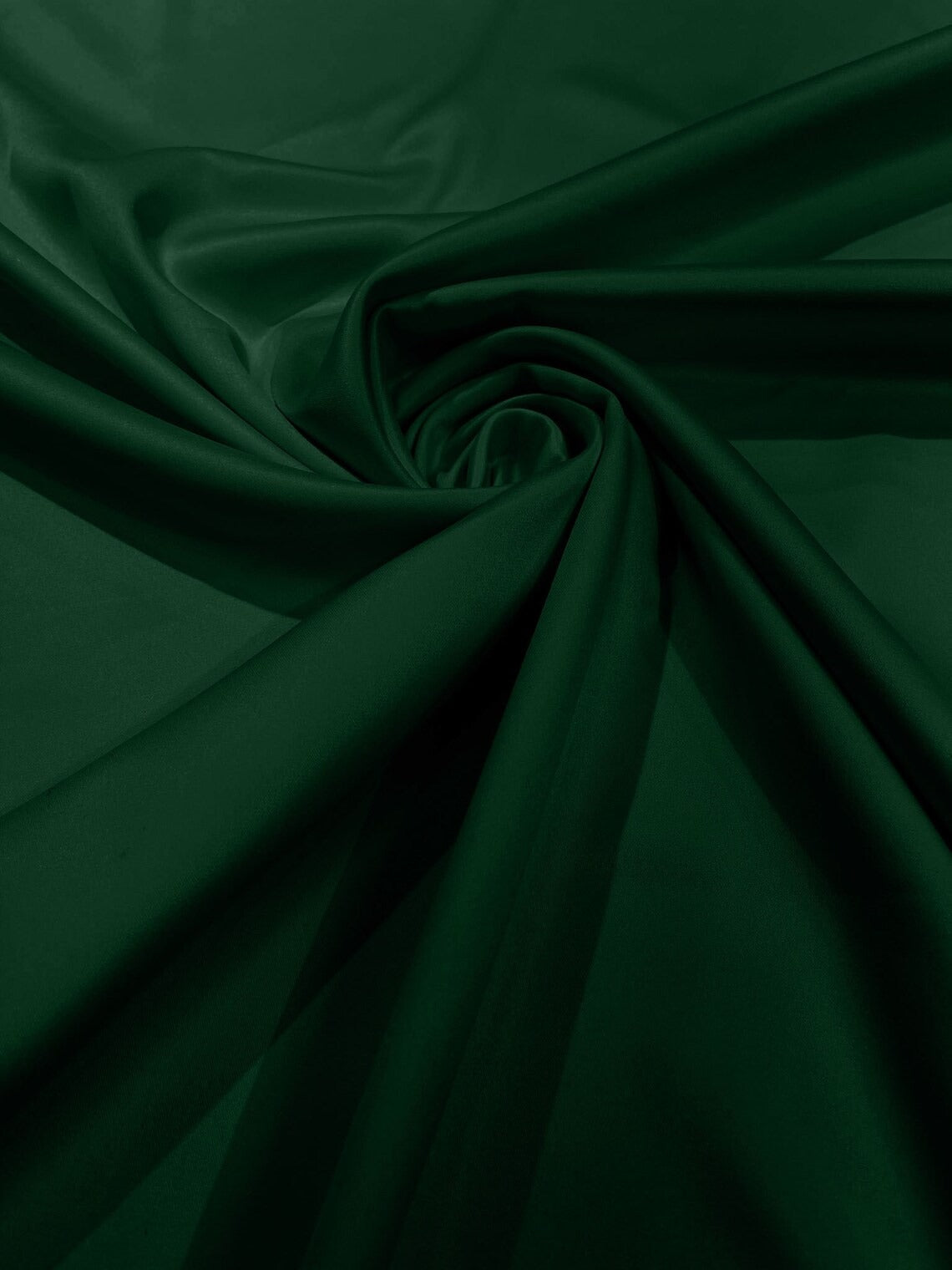 58/59" Satin Stretch Fabric Matte L'Amour - Hunter Green - Stretch Matte Satin Fabric By Yard