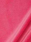 Minky Fur 3.mm Pile Fabric - Hot Pink - 60" Soft Blanket Minky Fabric by the Yard