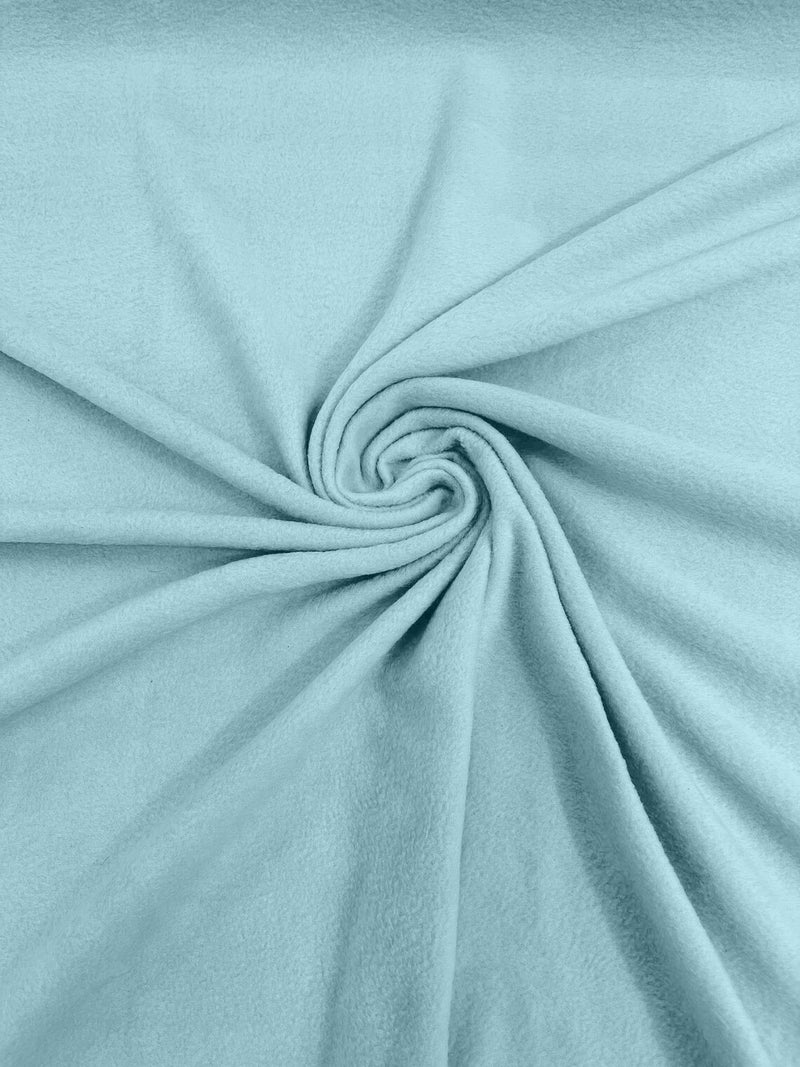 58" Soft Solid Polar Fleece Fabric - Ice Blue - Anti-Pill Soft Polar Fleece Fabric Sold by Yard