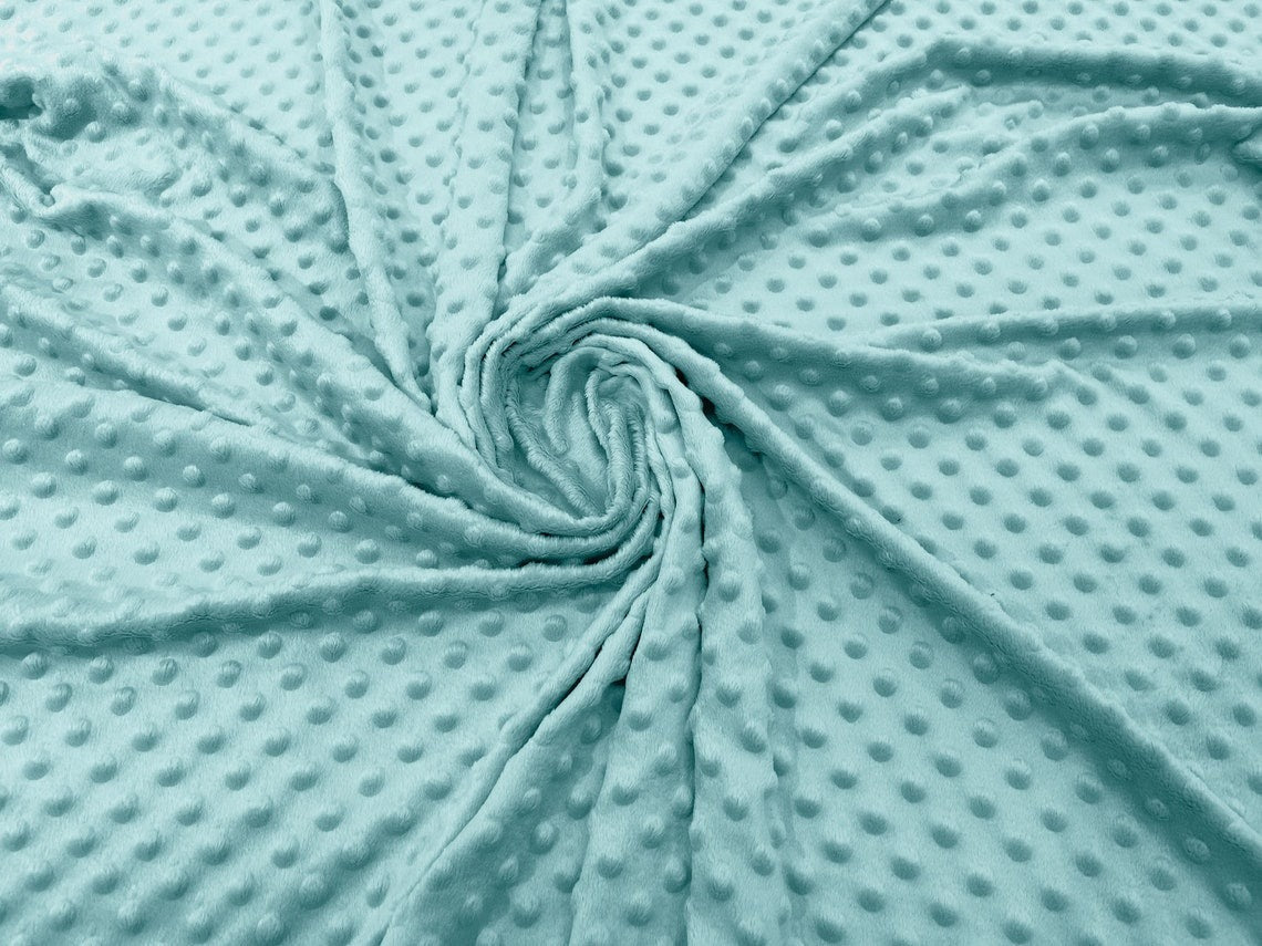 60" Minky Fur 3.mm Pile Fabric - Soft Blanket Minky Dot Fabric by the Yard (Pick Color)